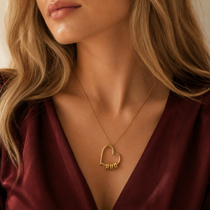"To My Wife" - Personalized Heart Pendant Necklace | Heart Of The Family