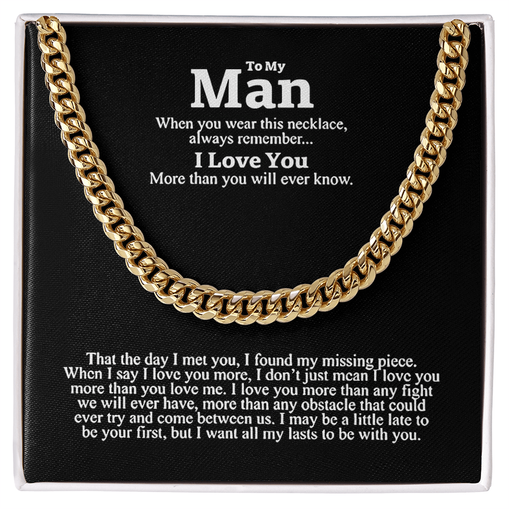 "To My Man" - Cuban Link Chain Necklace | All My Lasts