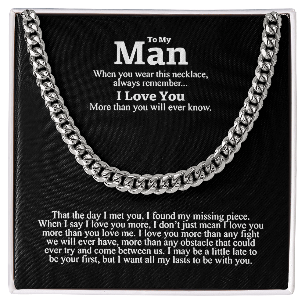 "To My Man" - Cuban Link Chain Necklace | All My Lasts