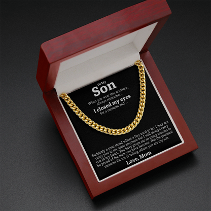 "To My Son" - Cuban Link Chain Necklace | My Proudest Moment