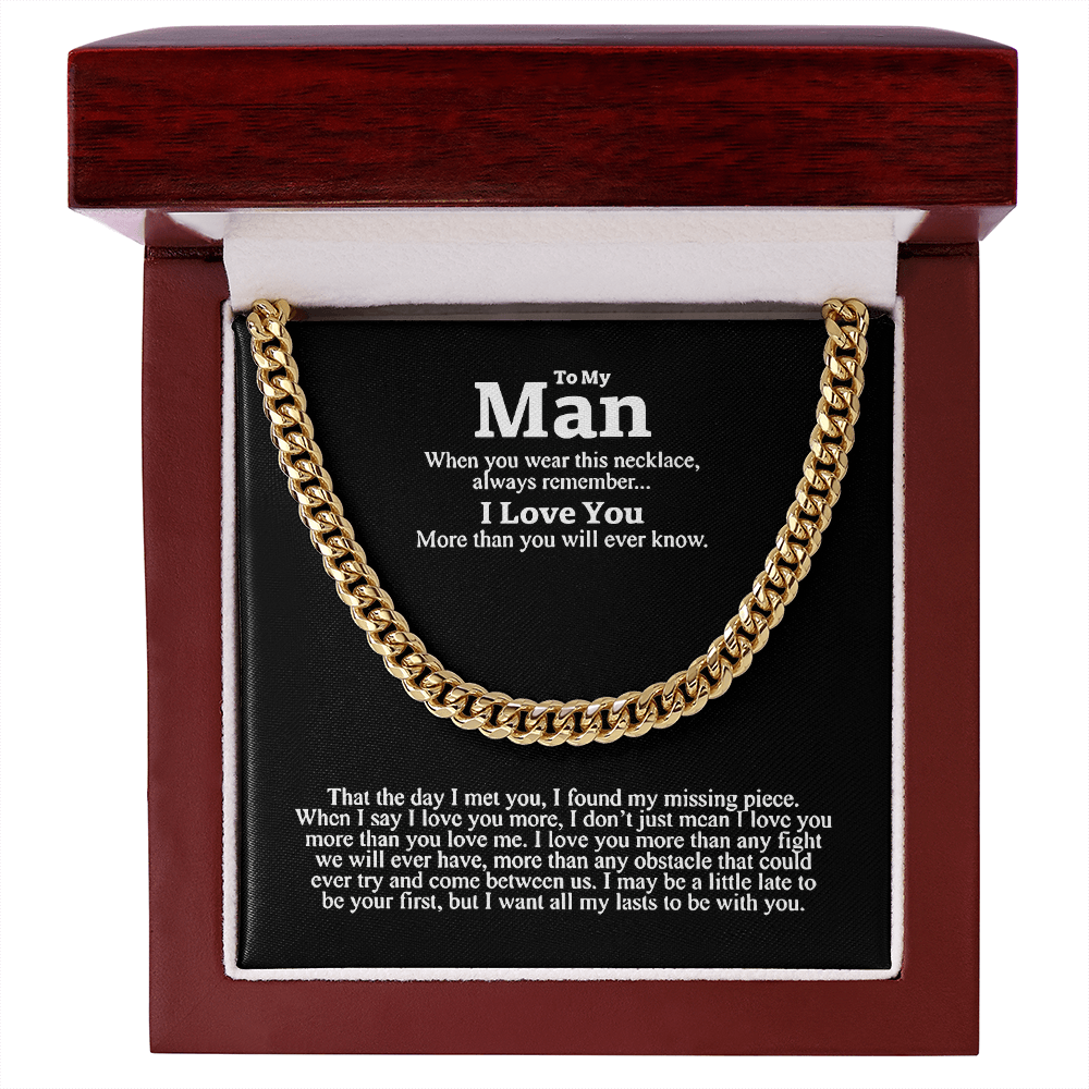"To My Man" - Cuban Link Chain Necklace | All My Lasts