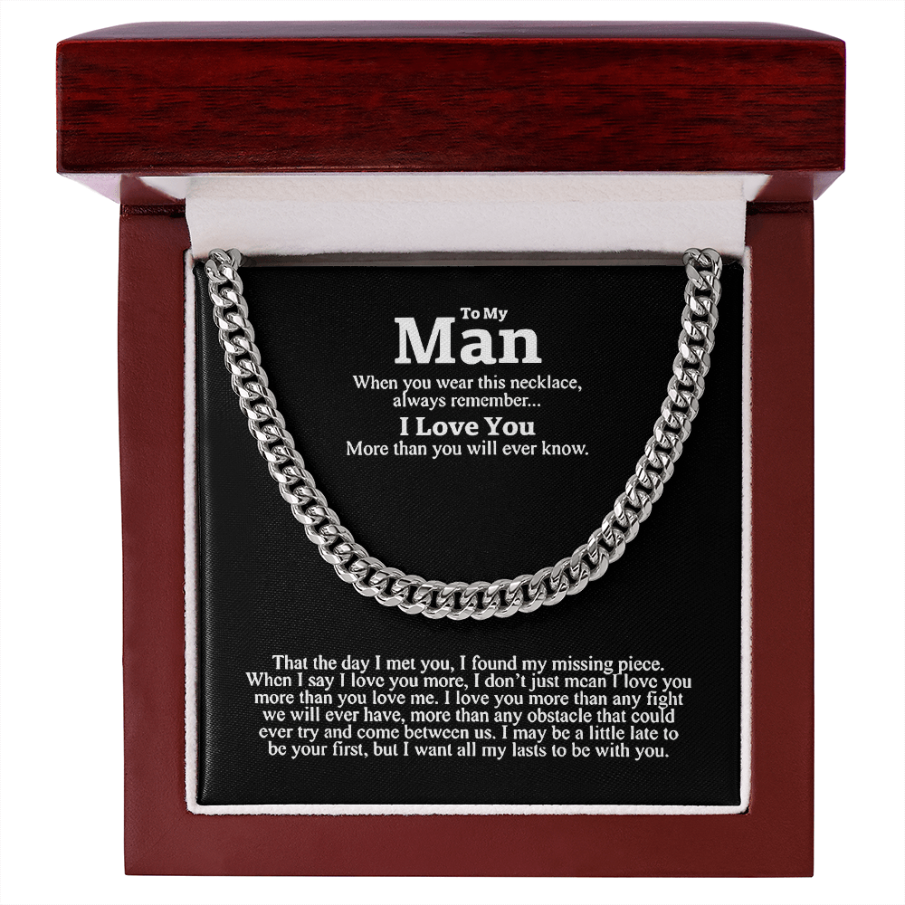 "To My Man" - Cuban Link Chain Necklace | All My Lasts