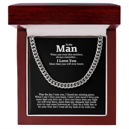 "To My Man" - Cuban Link Chain Necklace | All My Lasts
