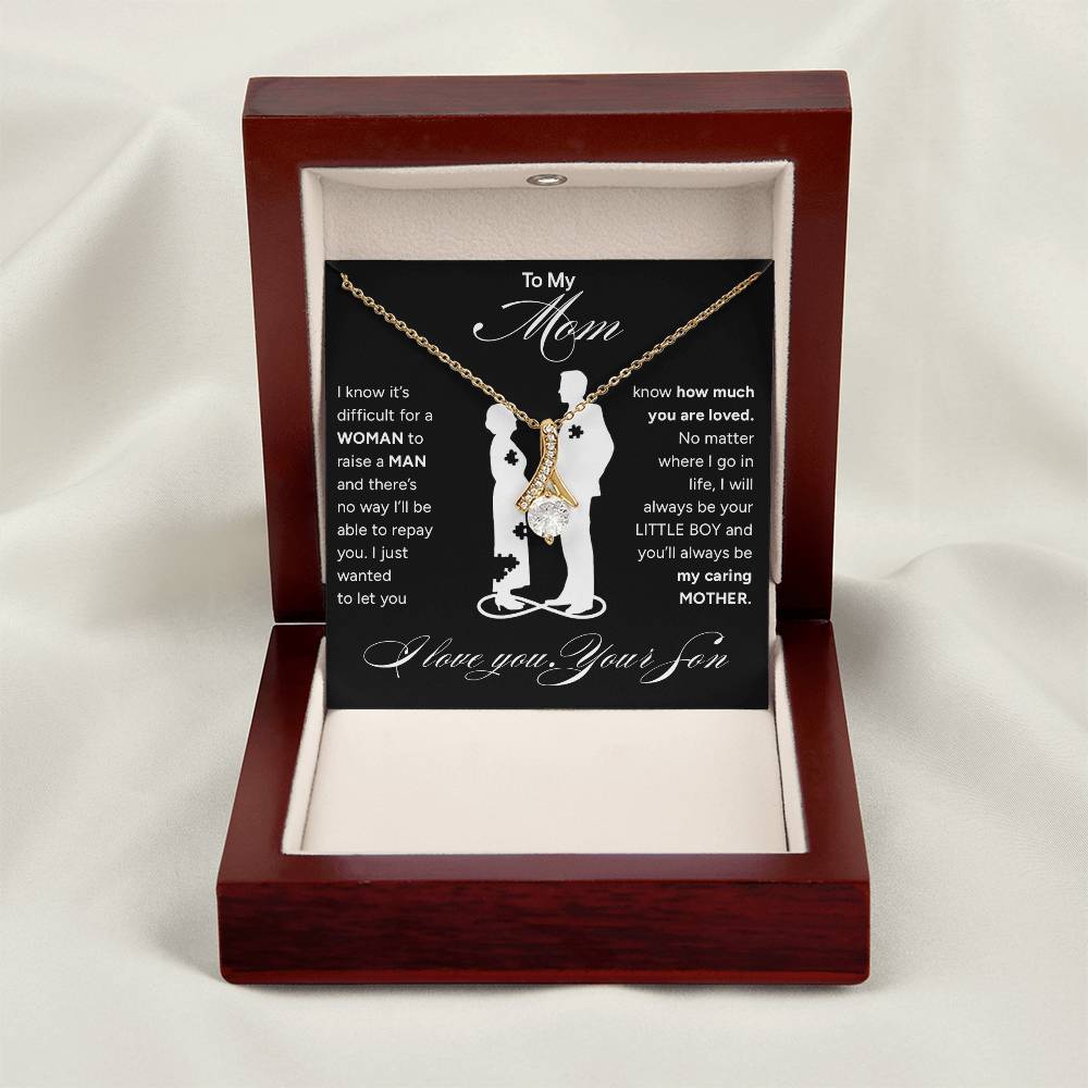 "To My Mom" - Alluring Beauty Necklace | Mother's True Strength