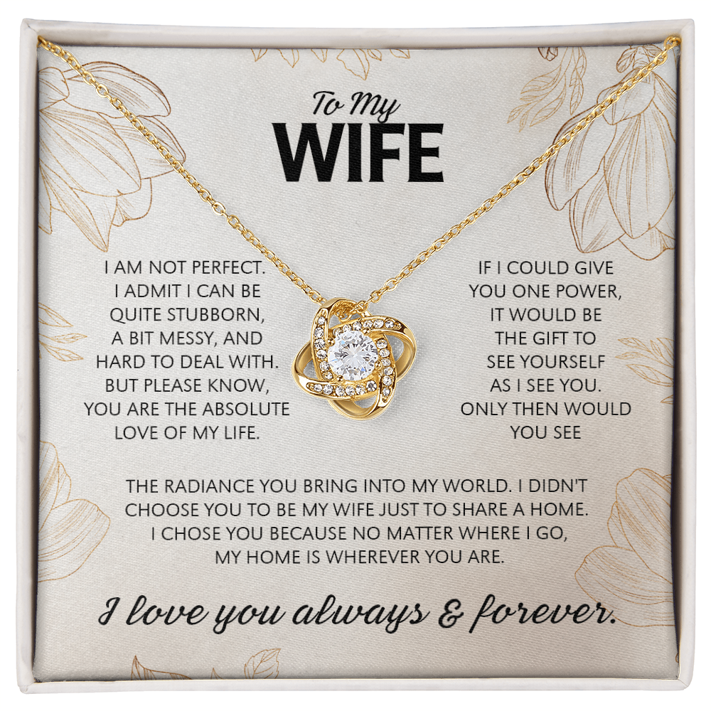 "To My Wife" - Love Knot Necklace | Always Yours