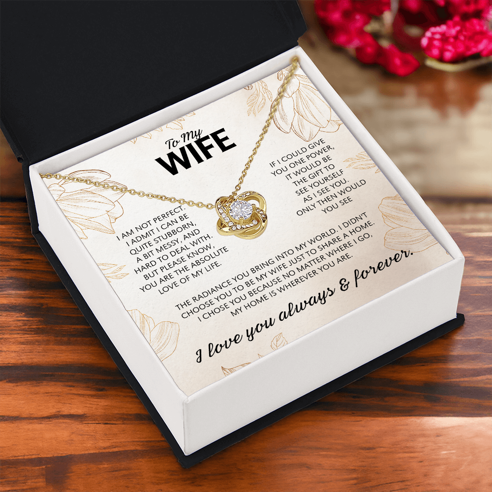 "To My Wife" - Love Knot Necklace | Always Yours