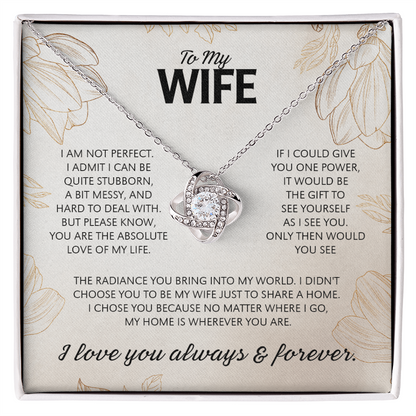 "To My Wife" - Love Knot Necklace | Always Yours