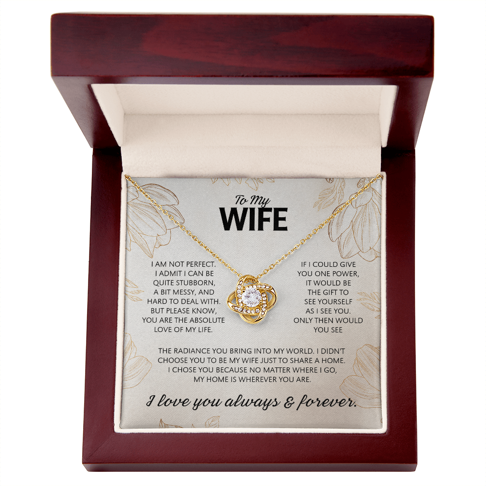 "To My Wife" - Love Knot Necklace | Always Yours