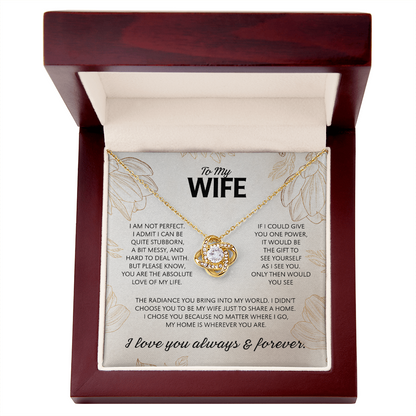 "To My Wife" - Love Knot Necklace | Always Yours