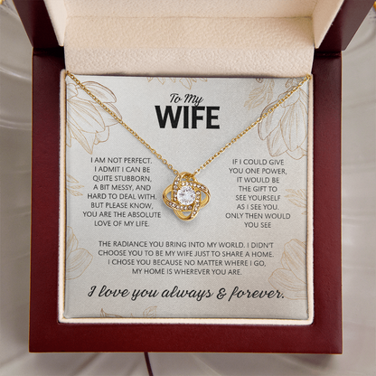 "To My Wife" - Love Knot Necklace | Always Yours