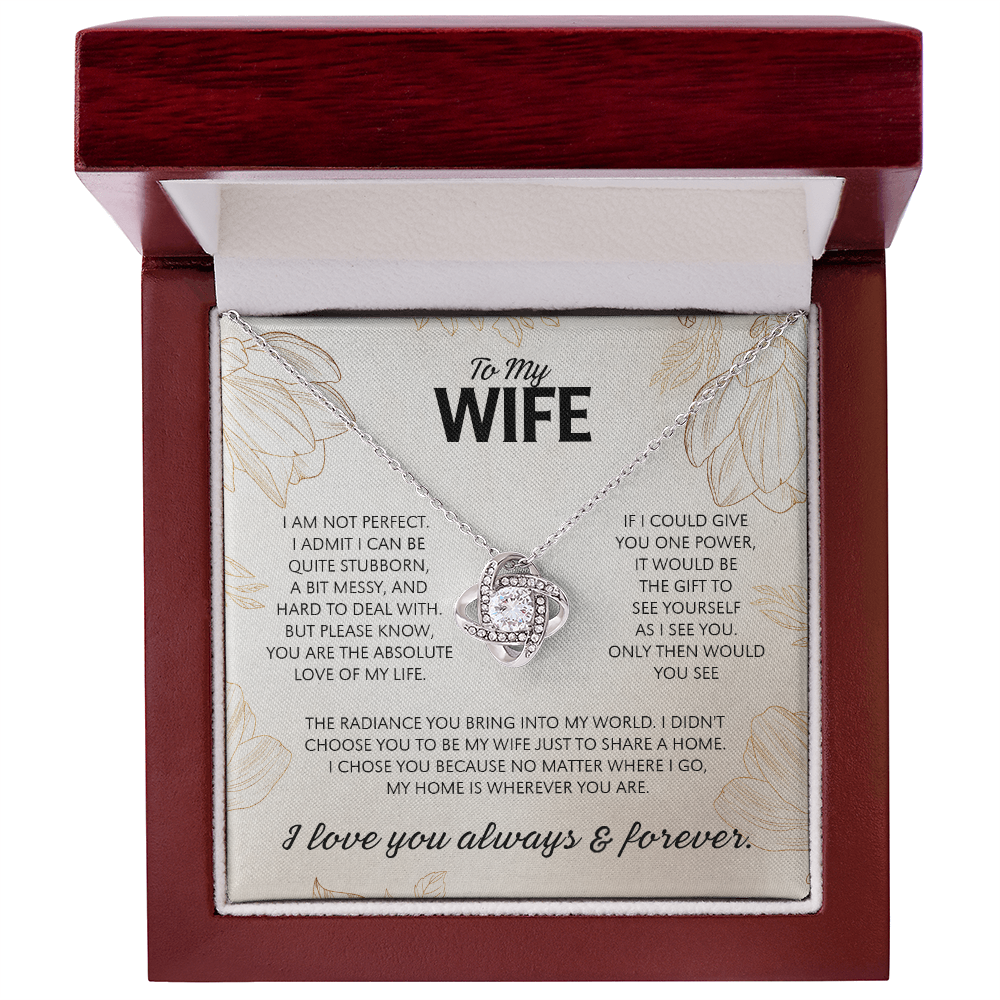 "To My Wife" - Love Knot Necklace | Always Yours