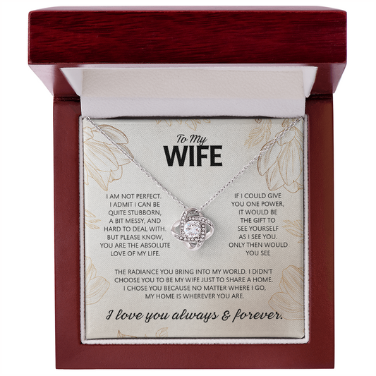 "To My Wife" - Love Knot Necklace | Always Yours