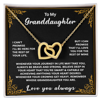 To My Granddaughter – Interlocking Hearts Necklace