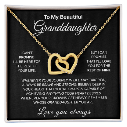 "To My Beautiful Granddaughter" – Interlocking Hearts Necklace | Love & Light