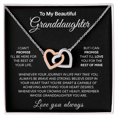 "To My Beautiful Granddaughter" – Interlocking Hearts Necklace | Love & Light