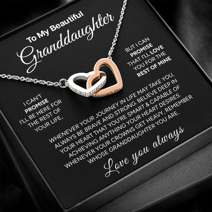 "To My Beautiful Granddaughter" – Interlocking Hearts Necklace | Love & Light
