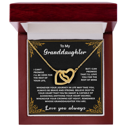 To My Granddaughter – Interlocking Hearts Necklace