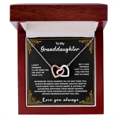 To My Granddaughter – Interlocking Hearts Necklace
