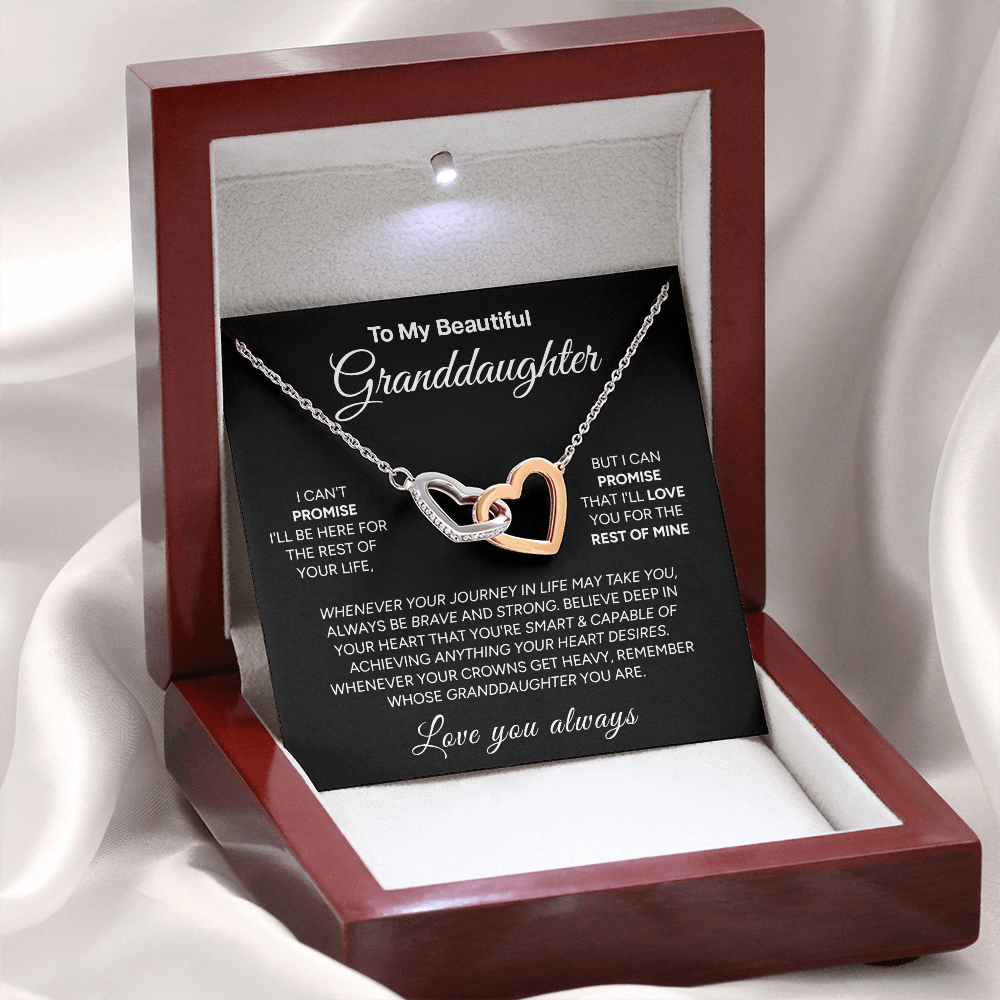 "To My Beautiful Granddaughter" – Interlocking Hearts Necklace | Love & Light