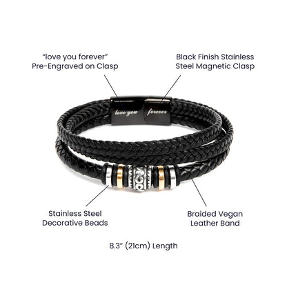 To My Grandson – "I Love You Forever" Bracelet Set