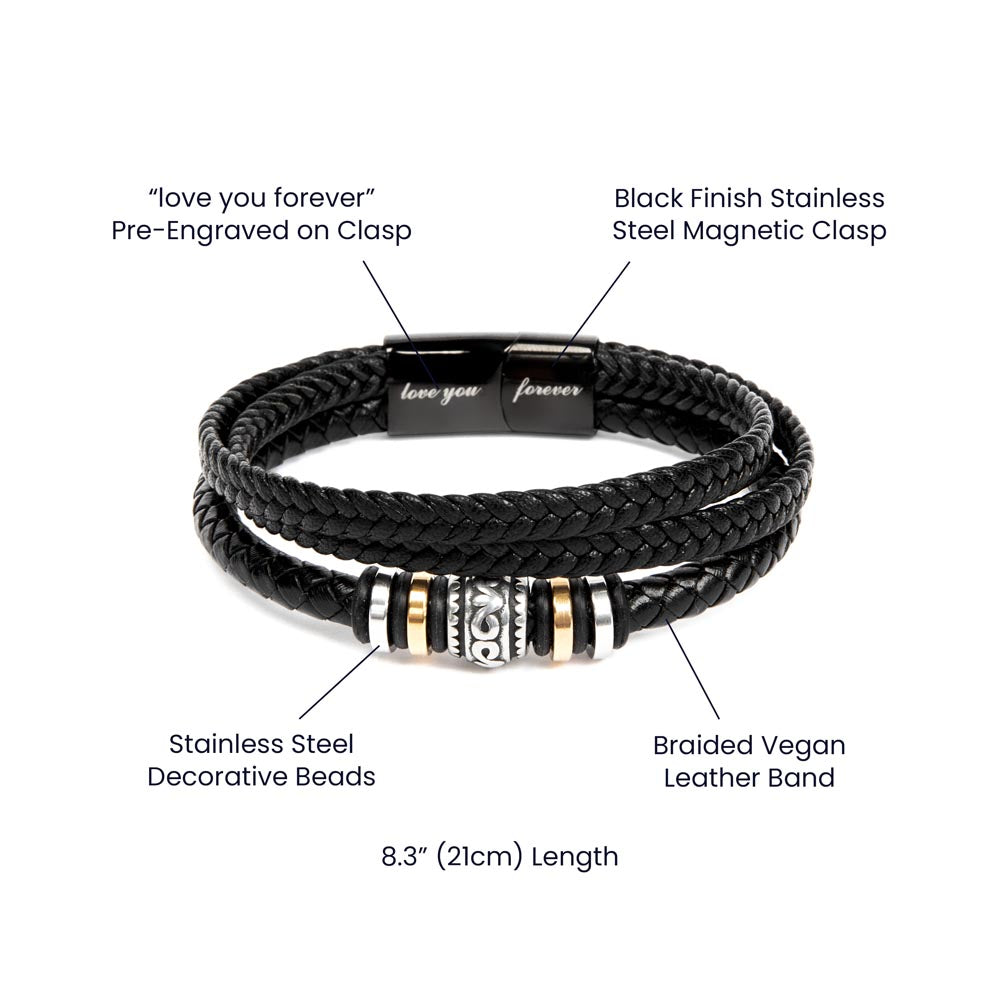 To My Son - The "Love You Forever" Men's Bracelet Gift Set