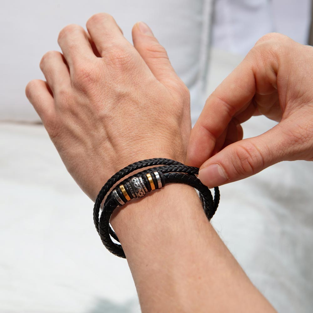 To My Son - The "Love You Forever" Men's Bracelet Gift Set