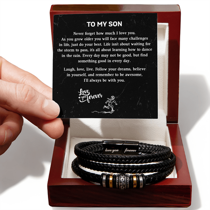 To My Son - The "Love You Forever" Men's Bracelet Gift Set
