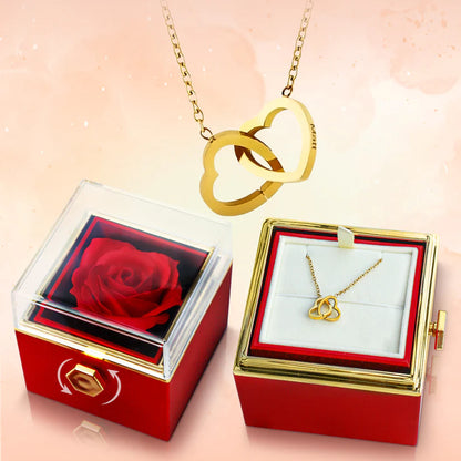 The "Spin of Love"™ Interlocking Hearts & Eternal Rose Gift Set