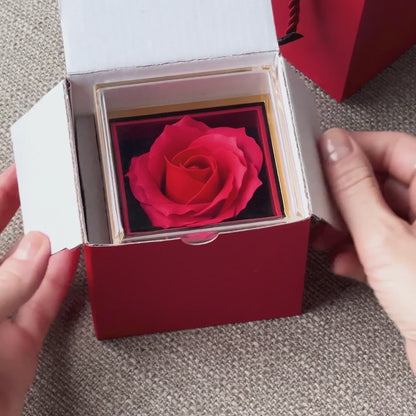 "To My Wife" - Personalized Heart Pendant Necklace & Forever Rose Box