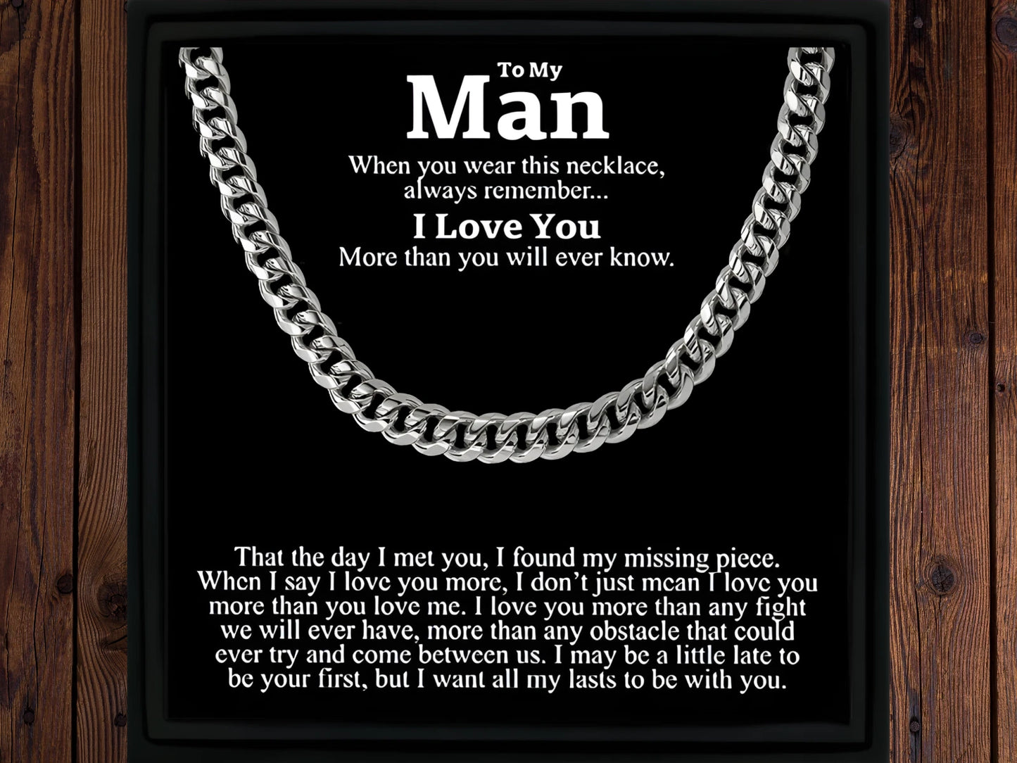 "To My Man" - Cuban Link Chain Necklace | All My Lasts