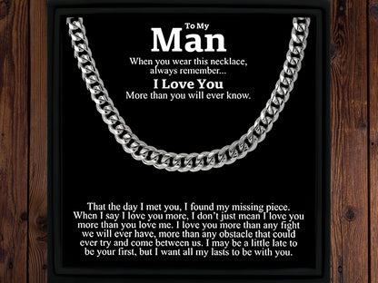 "To My Man" - Cuban Link Chain Necklace | All My Lasts